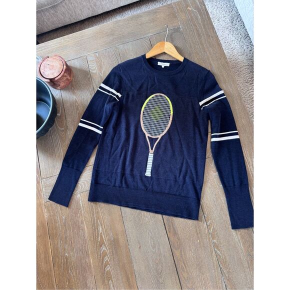 L'ETOILE SPORT Racquet Sweater in Navy, Red, White Size Small - Picture 1 of 7